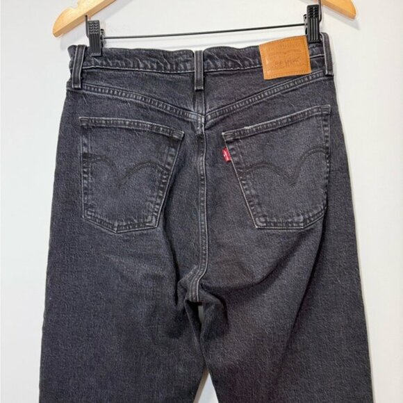 Levi's® Premium Black RIBCAGE STRAIGHT ANKLE WOMEN'S JEANS size 30 - Picture 9 of 13